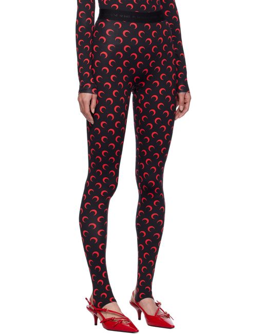 MARINE SERRE Purple Recycled Jersey Moon Stirrup Leggings