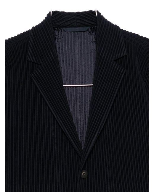 Homme Plissé Issey Miyake Black Homme Plissé Issey Miyake Single Breasted Pleated Jacket for men