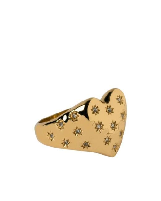 Zadig & Voltaire Metallic Heartbreaker Crystal-Embellished Ring