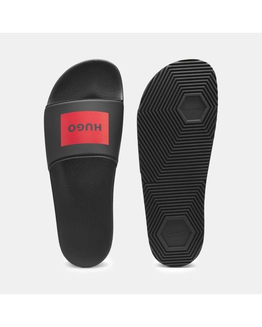 Boss Brown Logo Slides for men