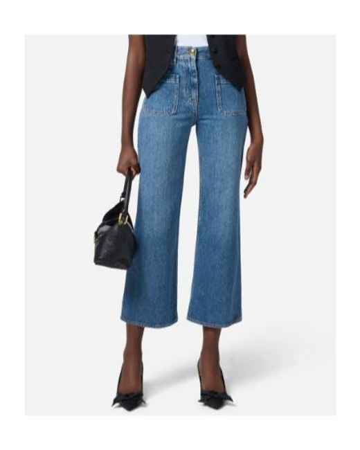 Elisabetta Franchi Blue Palazzo Jeans