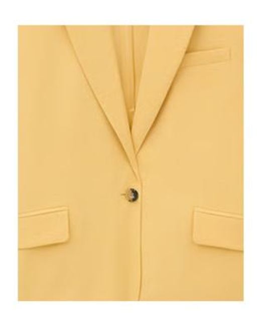 Ba&sh Yellow Single Breasted Blazer