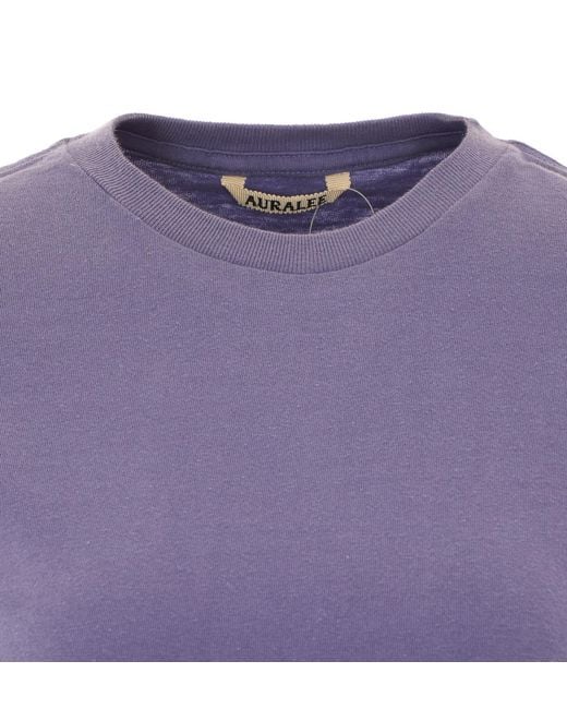 Auralee Purple Short-Sleeved T-Shirt