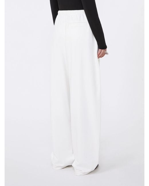 Sportmax White Drawstring Trousers