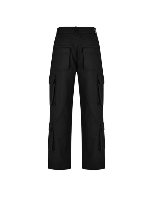 Represent Black Loose Cargo Pants for men