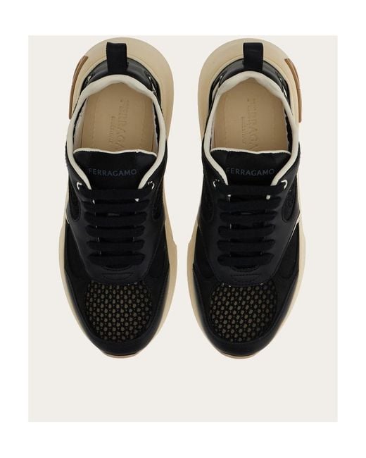 Ferragamo Black Logo Low-Upper Sports Shoes