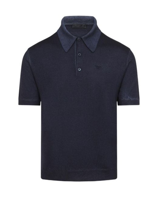 Prada Blue Polo Shirts for men