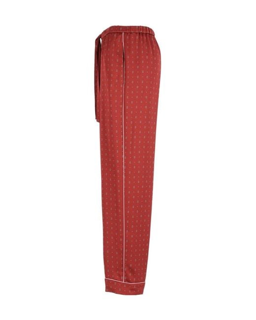 Forte_forte Red Le Club Print Pyjama Pants