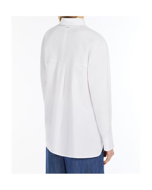 Max Mara White 'S Conero Buttoned Long-Sleeved Oxford Shirt