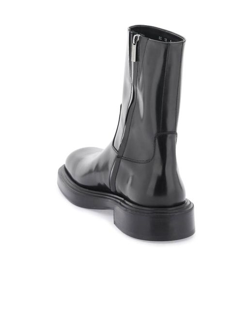 Ferragamo Black Ferragamo Formia Round-Toe Ankle Boots for men