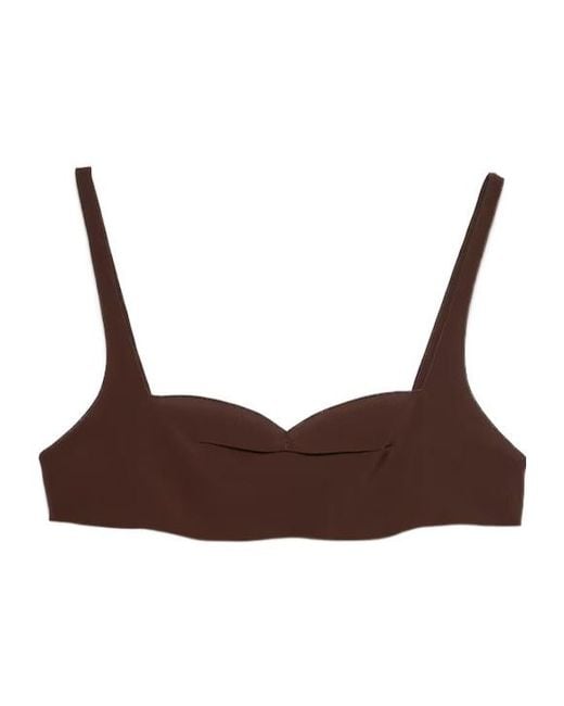 Prada Brown Crepe De Chine Top