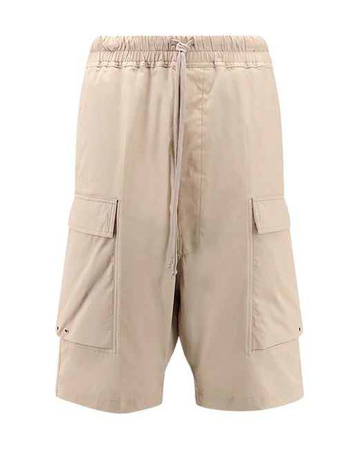 Rick Owens Natural Cargo Pods Cargo Shorts for men