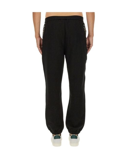 Missoni Black Logo Detailed Straight-Leg Track Pants for men