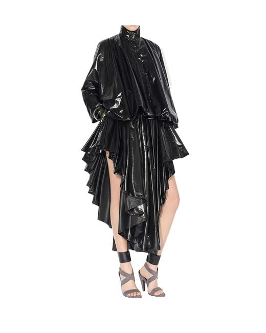 Alaïa Black Alaïa Draped Glossy Jacket