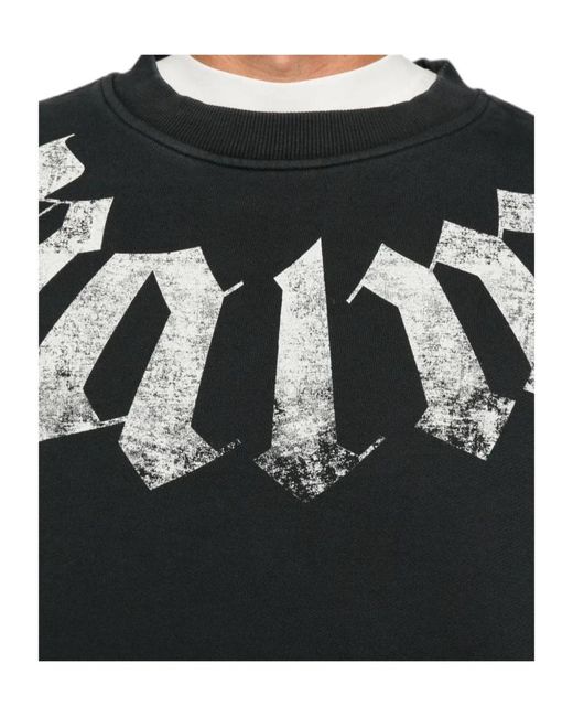 Palm Angels Black Long-Sleeve Sweatshirt for men