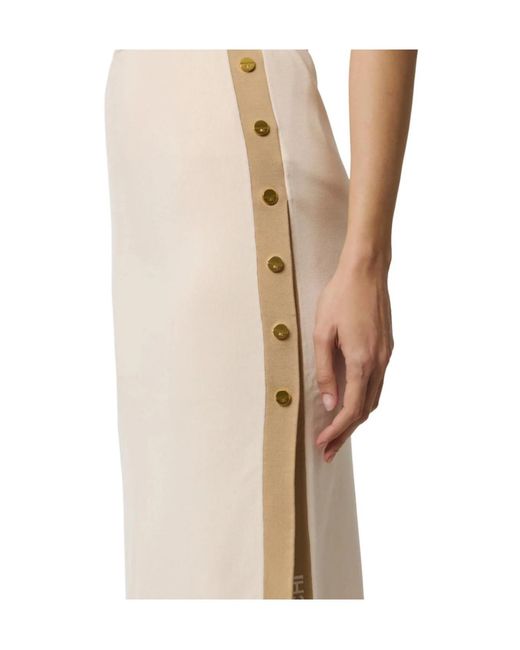 Elisabetta Franchi White Belted Midi Skirt
