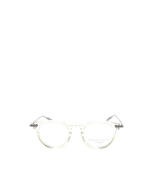 Barton Perreira White Eugene Oval Frame Glasses for men