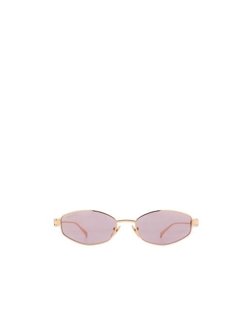 Gucci Pink Eyewear Gg1802S Oval Logo Sunglasses