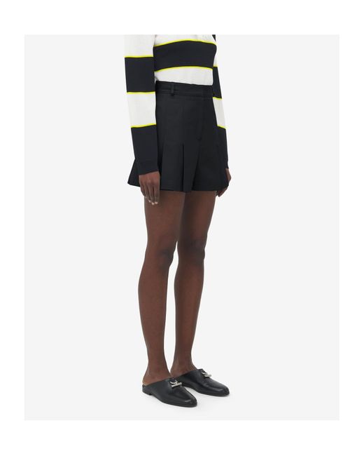 McQueen Black Pleated Tailored Shorts