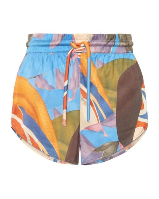 Donde Esteban Blue Printed Shorts