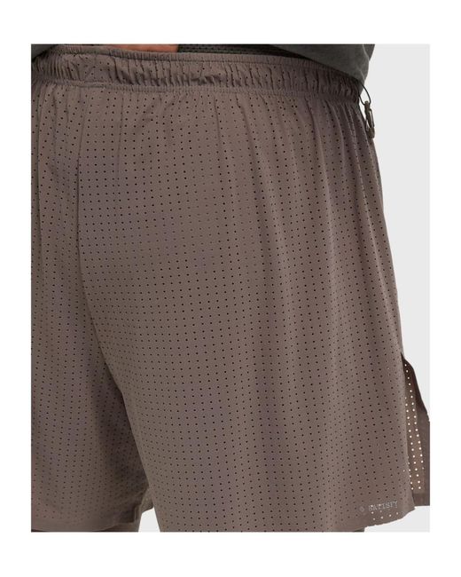Satisfy Brown Space-O 5 Mesh Performance Shorts for men