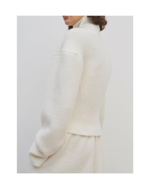 The Row White High-Neck Knitted Jumper