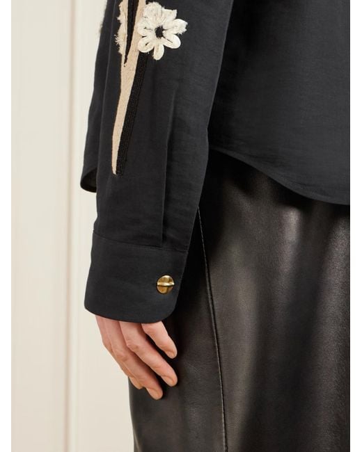 Khaite Black Argo Appliqué Shirt