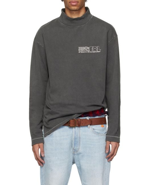 ERL Gray Long-Sleeved T-Shirt for men