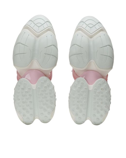 Balmain White Wave Design Sneaker For