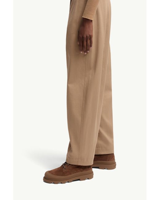 Moncler Natural Straight Leg Cotton Gabardine Pants