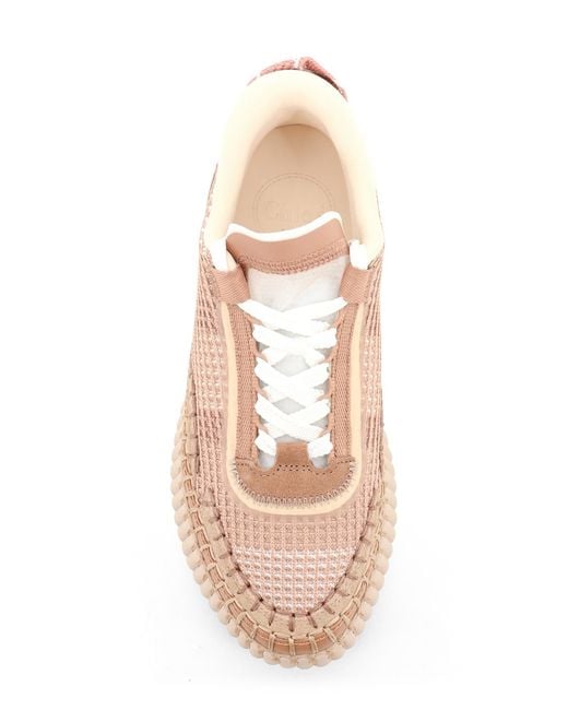 Chloé Pink Lace-Up Sneakers for men