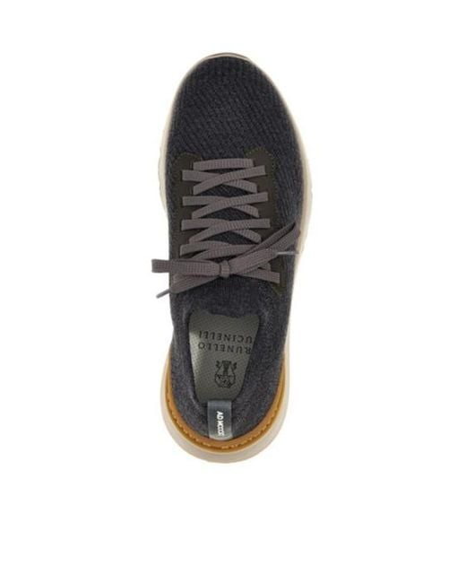 Brunello Cucinelli Blue Knitted Sock Sneakers for men