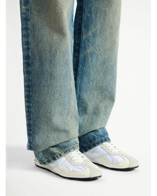 Balmain White Racing Low Trainers for men