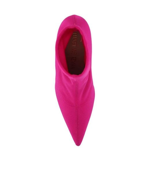 Stuart Weitzman Pink Stuart Stretch Heel Boots