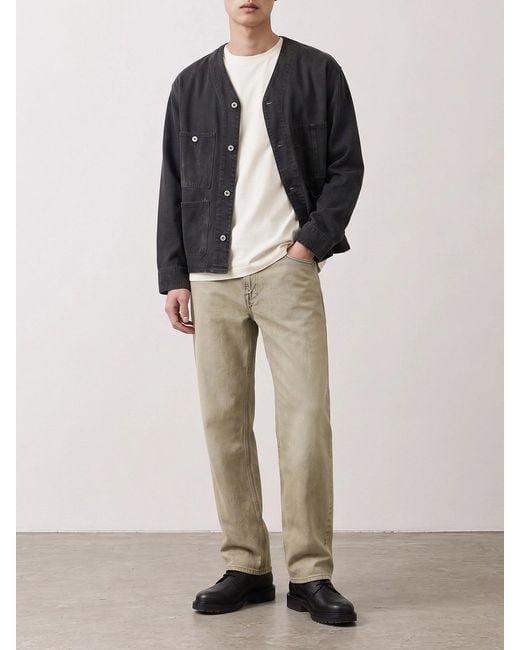 A.PRESSE Black Engineer Boxy Denim Jacket for men