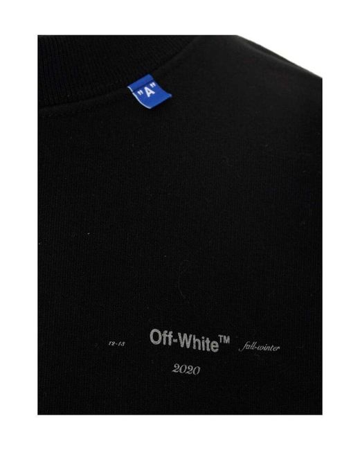 Off-White c/o Virgil Abloh Blue Bian Boxian Same Style Logo Sweater for men
