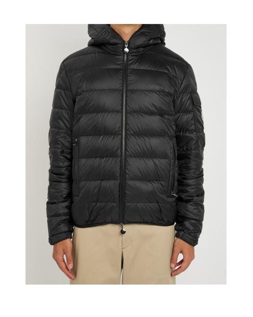 Moncler Black Najan Quilted Hooded Shell Jacket for men