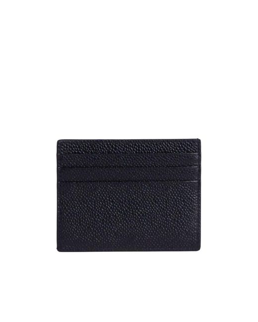 Thom Browne Black Classic Logo Detailed Cardholder for men