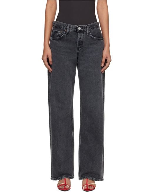 Agolde Blue Wide-Leg Slim Fit Jeans