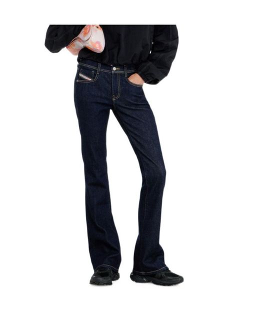 DIESEL Blue Bootcut Jeans Low Waist 1969 D-Ebbey