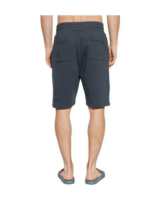 AllSaints Blue Emblem Logo Jersey Shorts for men