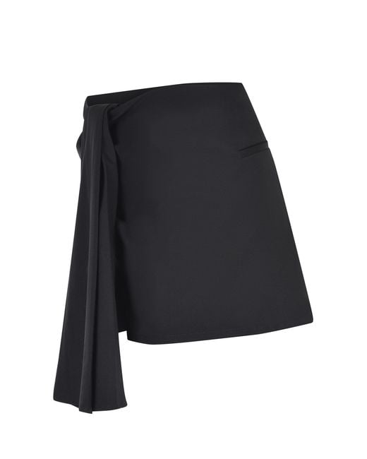 GIUSEPPE DI MORABITO Blue Draped Knot Shorts