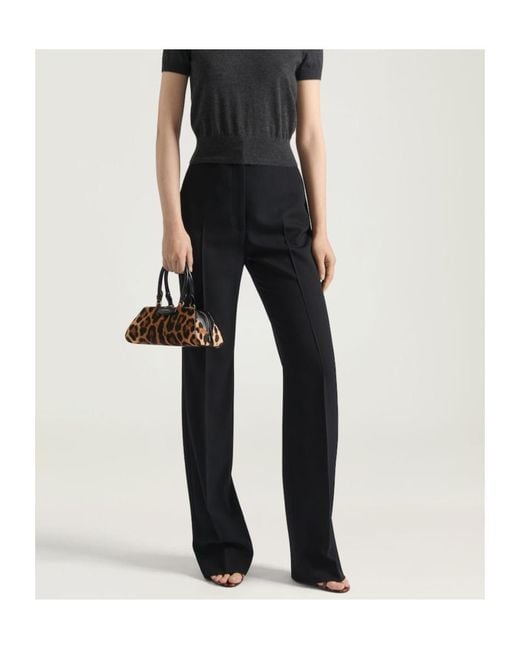 Givenchy Black Straight-Leg Tailored Pants
