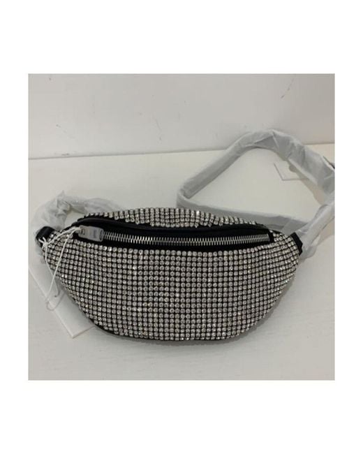 Alexander Wang White Mini Attica Rhinestone Belt Bag