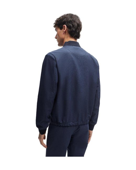 Boss Blue Solid Color Jacket for men