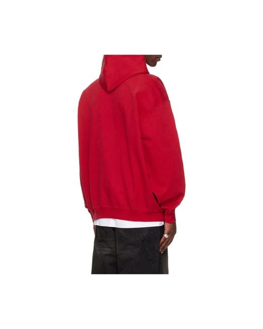 Vetements Red Hoodies for men