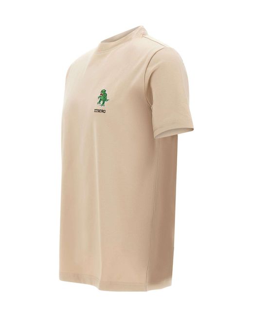 Iceberg Natural Dinosaur Logo Oversized T-Shirt for men