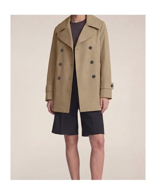 Save The Duck Natural Sofi Double-Breasted Coat