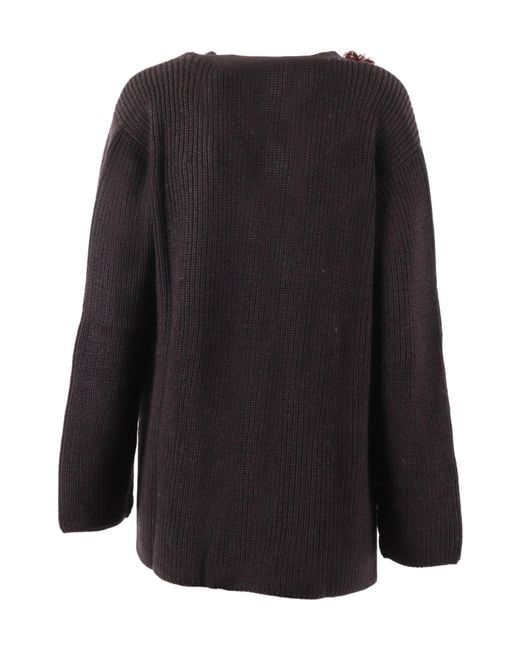 P.A.R.O.S.H. Black Embellished Cardigan