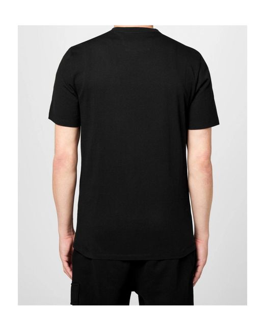 C P Company Black Logo Crew Neck T-Shirt for men